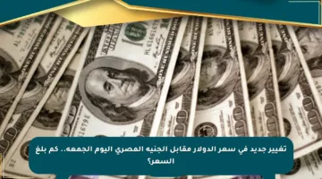 تغيير جديد في سعر الدولار مقابل الجنيه المصري اليوم الجمعة.. كم بلغ السعر؟